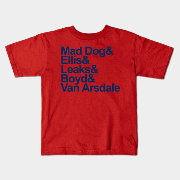 1972-73 Philadelphia 76ers List, Blue Kids T-Shirt by Niemand